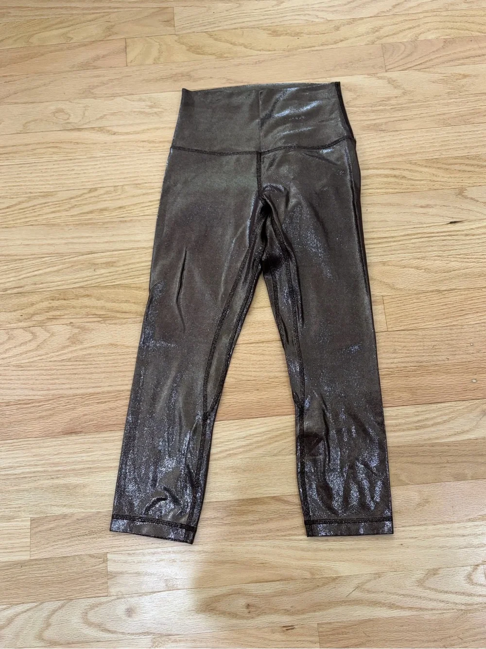 lululemon athletica Shimmer Metallic Brown Leggings